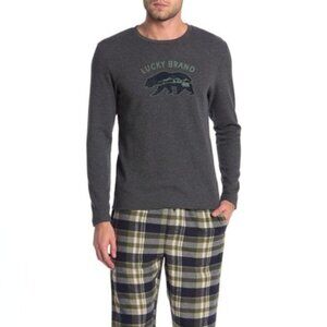 Lucky Brand Printed Shirt & Pants 2-Piece Pajama Set